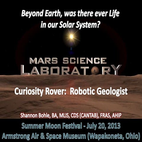 Curiosity rover   robotic geologist
