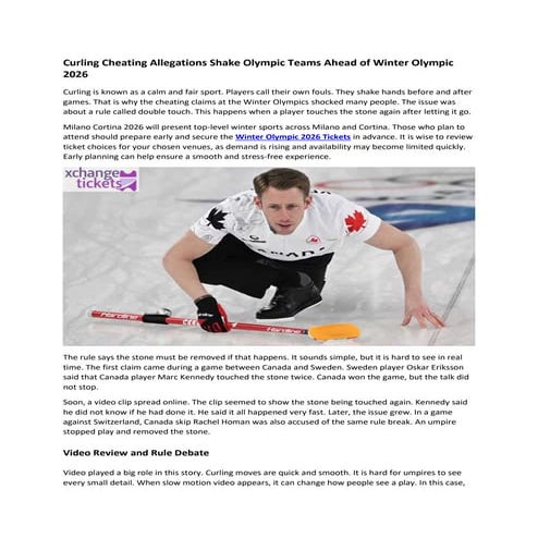 Curling Cheating Allegations Shake Olympic Teams Ahead of Winter ...