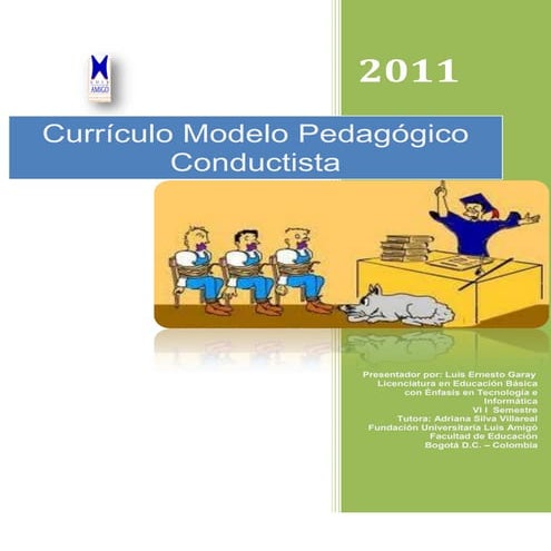 Currículo modelo pedagógico conductista
