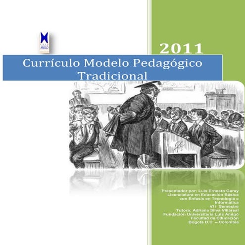 Currículo modelo pedagógico tradicional