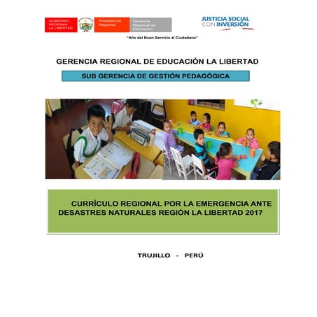 Currículo regional por la emergencia 2017 Gobierno Regional La Libertadl
