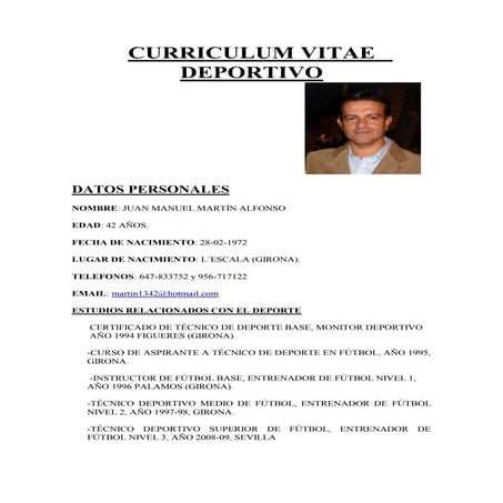 Currículum deportivo