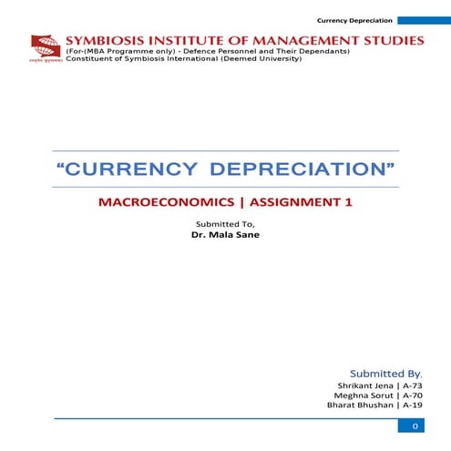 Currency Depreciation Macroeconomics and International Business
