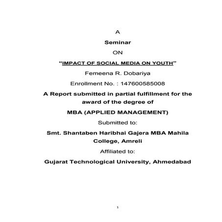 impact of social media on youth