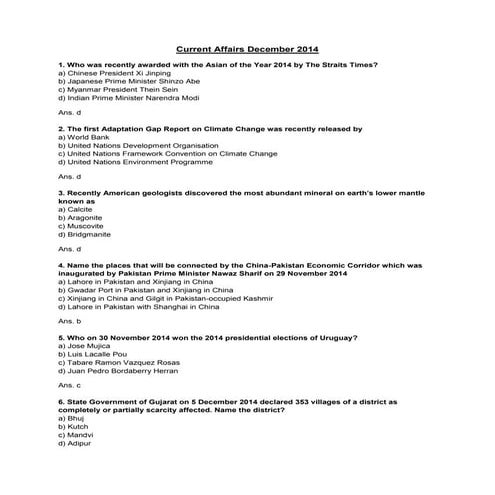 Current affairs-december-2014