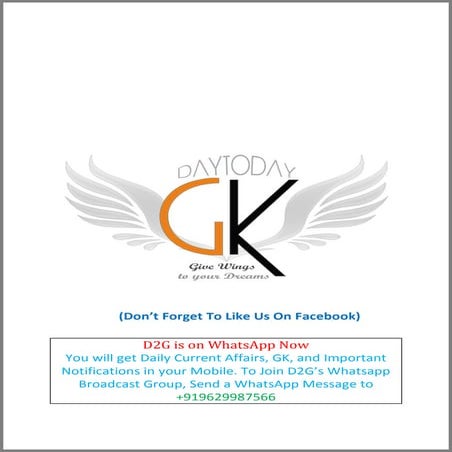 Current Affairs Quiz PDF Novebmer 2015 By Daytodaygk.com