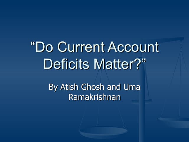 Current Account Deficit