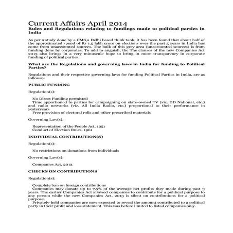 Current affairs april 2014 gktoday