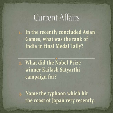 Current affairs quiz 