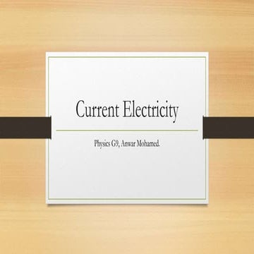 Current electricity