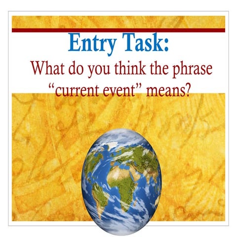 Current events introduction