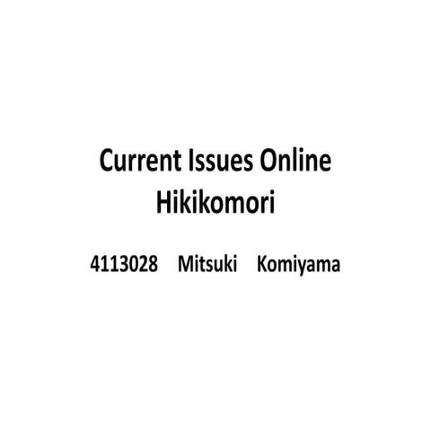 Current issues online | PPTX