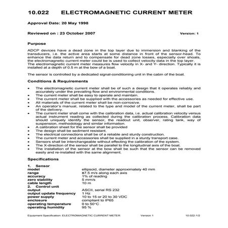 Current meter, electromagnetic