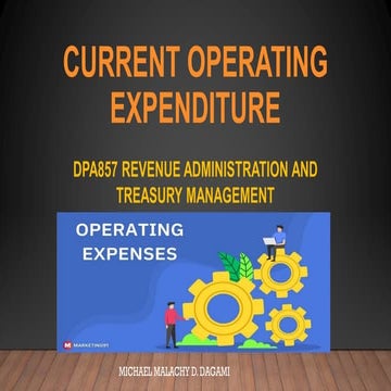 Current operating expenditure