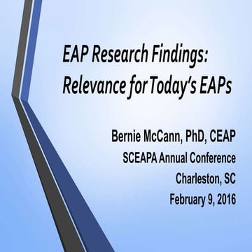 EAP Research Findings: Relevance for Today's  EAPs