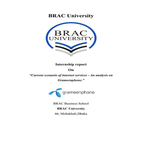 Current scenario of internet services   an analysis on grameenphone