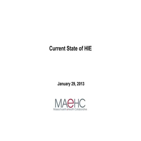 Current State of HIE
