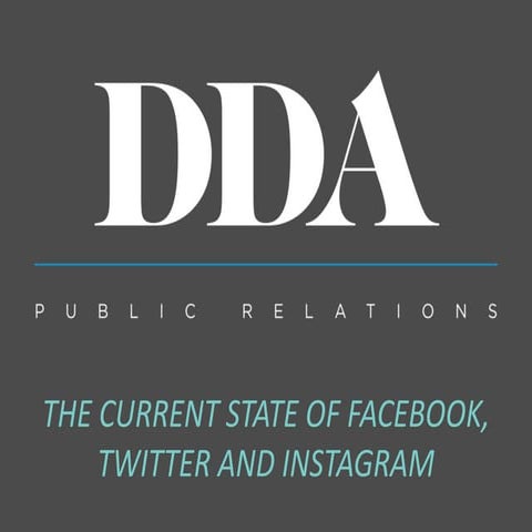 The Current State of Social Media Channels by DDA PR