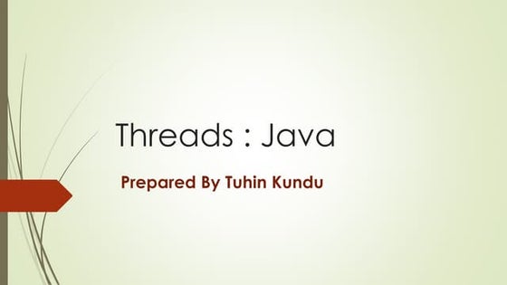 MULTI THREADING IN JAVA | PPT