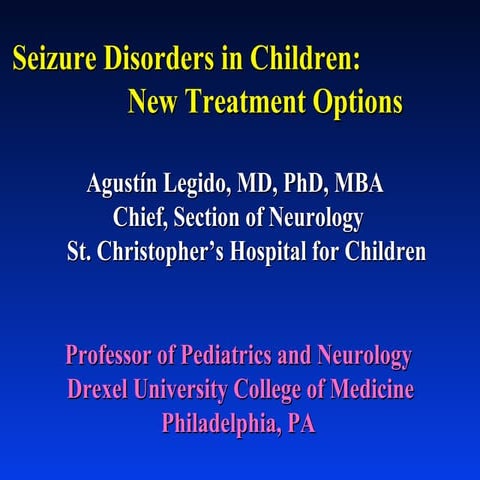 Current Epilepsy Treatment Options