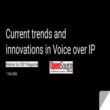 Current trends and innovations in voice over IP