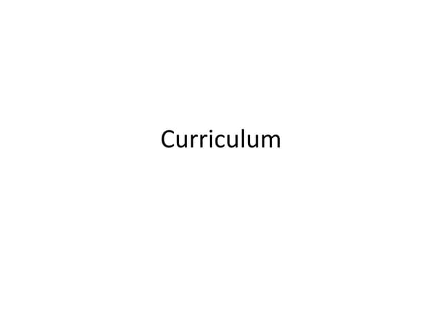 Curriculum