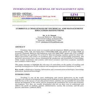 Curricula challenges of technical a...