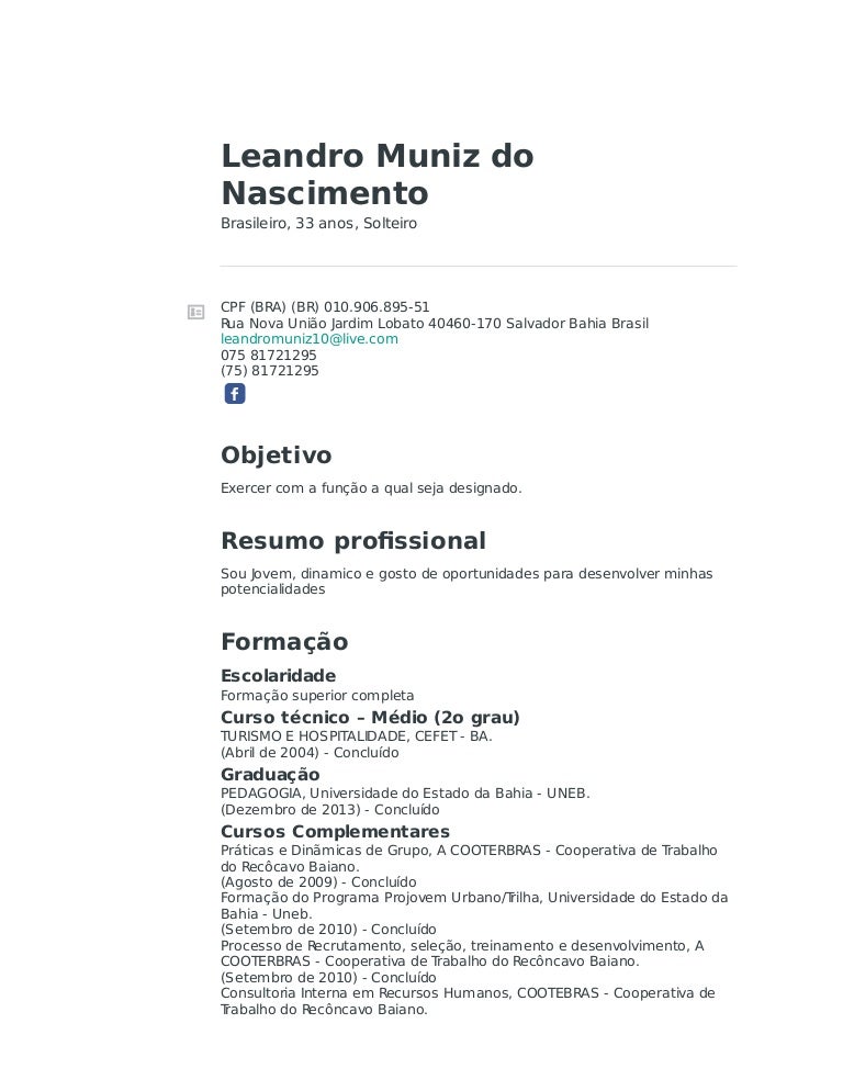 curriculo exemplo de curriculo