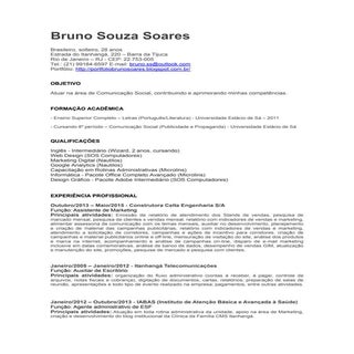 Curriculo bruno