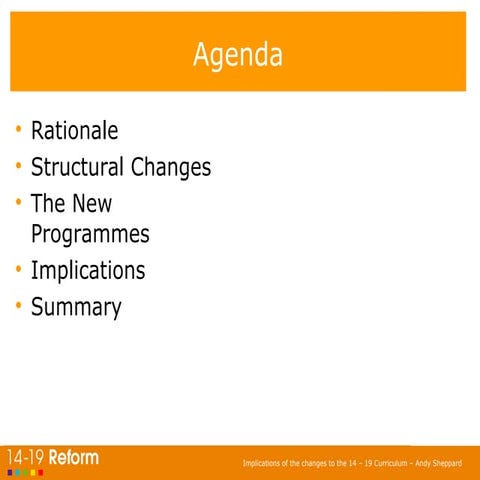 Implications of Curriculum Changes