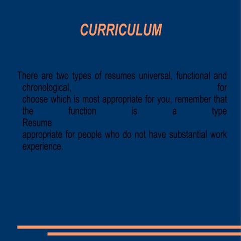Curriculum