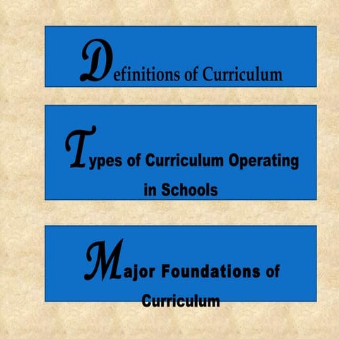 Curriculum