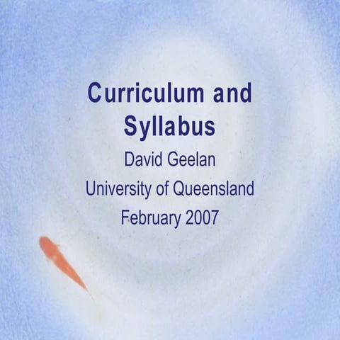 Curriculum