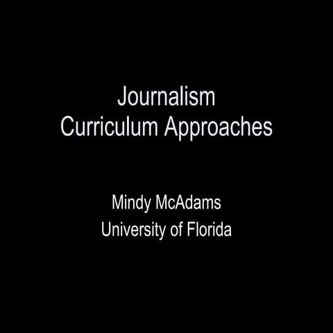 Journalism Curriculum Update