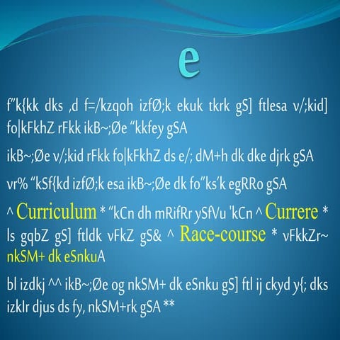 Curriculum