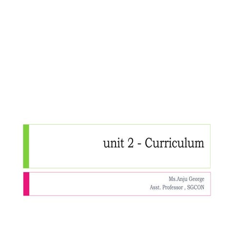 Curriculum