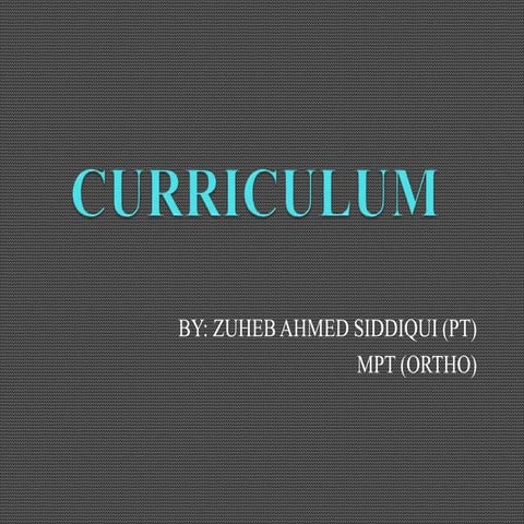 Curriculum