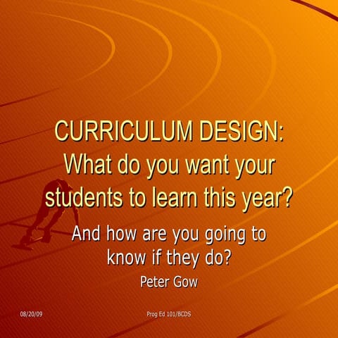 Intro to Curriculum Design