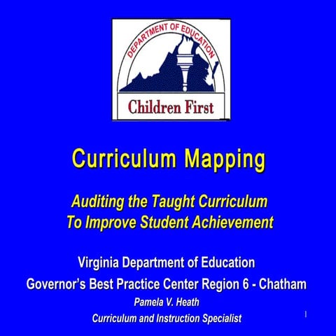 Curriculum mapping-train-the-trainer