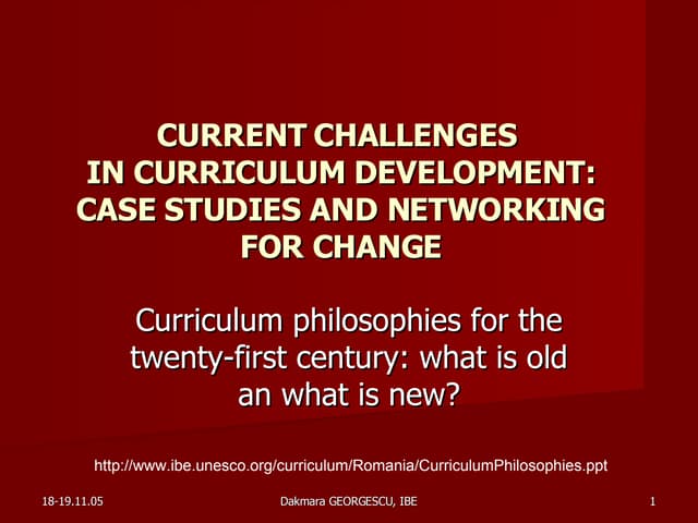 Curriculum Philosophies