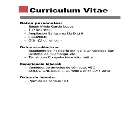 Curriculum vitae-basico
