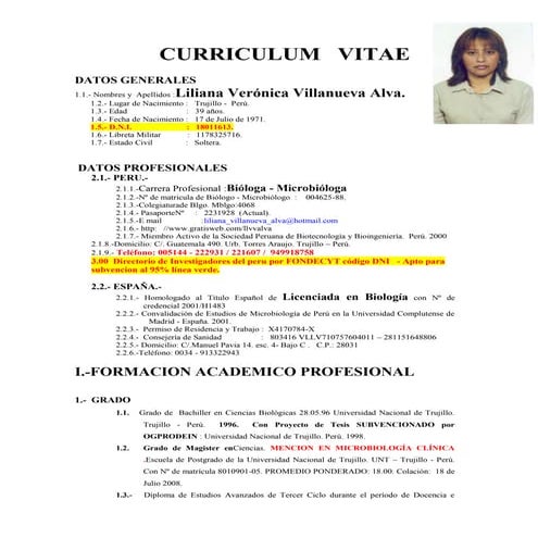Curriculum  a contratar2013