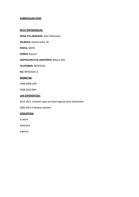 Cv s | DOCX