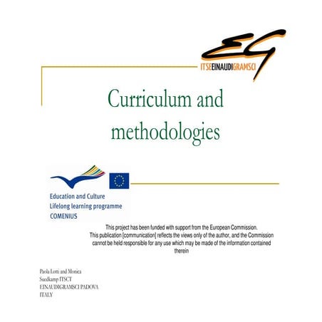 Curriculum and methodologies Italy