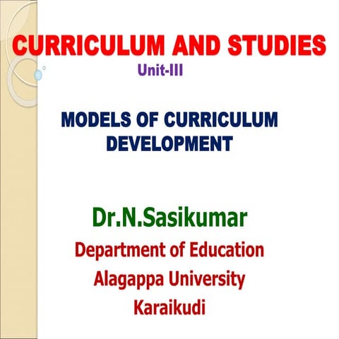 CURRICULUM AND STUDIES_Unit_III.ppt