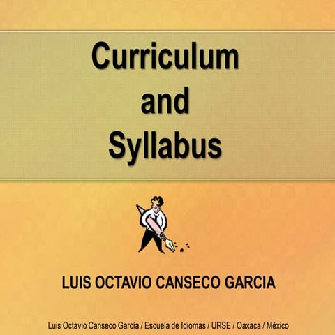 Curriculum  and syllabus- Octavio Canseco
