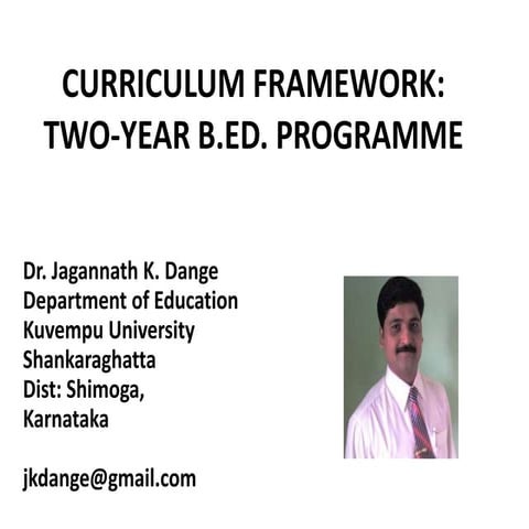 Two Year B.ED.Curriculum areas( India)