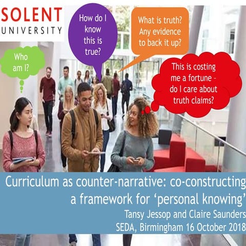 Curriculum as counter narrative