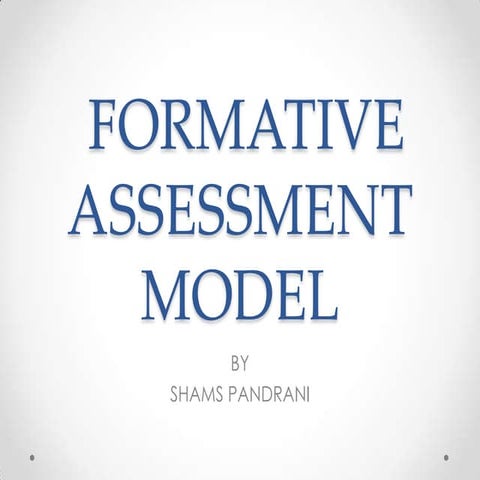 Curriculum based on the model of formative
