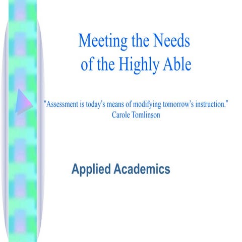 Curriculum Compacting Follow-up for Applied Academics
